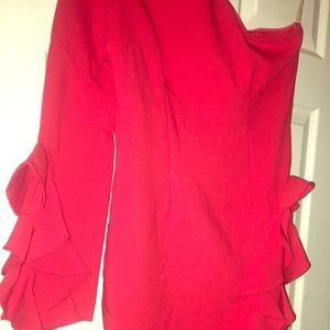 Do+Be Red One Shoulder Mini Dress